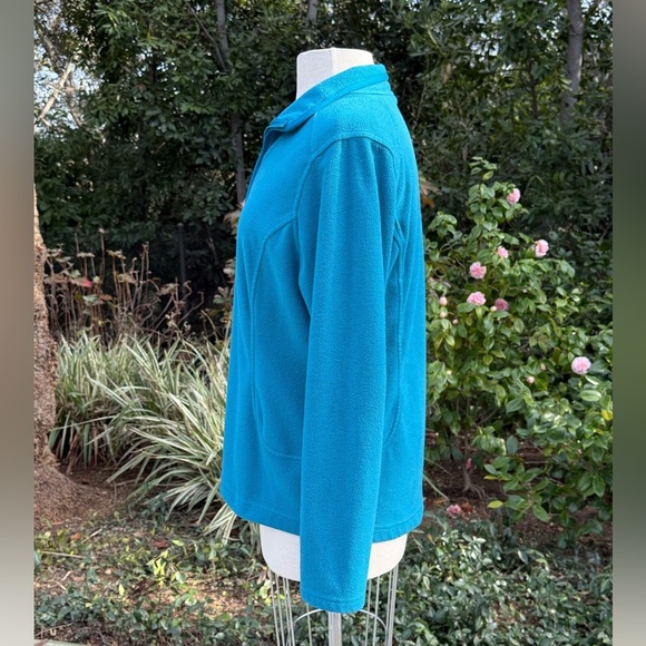 Lands' End quarter zip long sleeve fleece jacket - size M - Picture 2 of 4